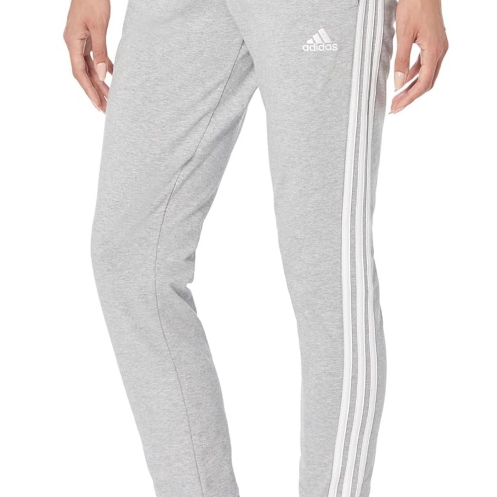 adidas Gray Sweatpants with White Stripes